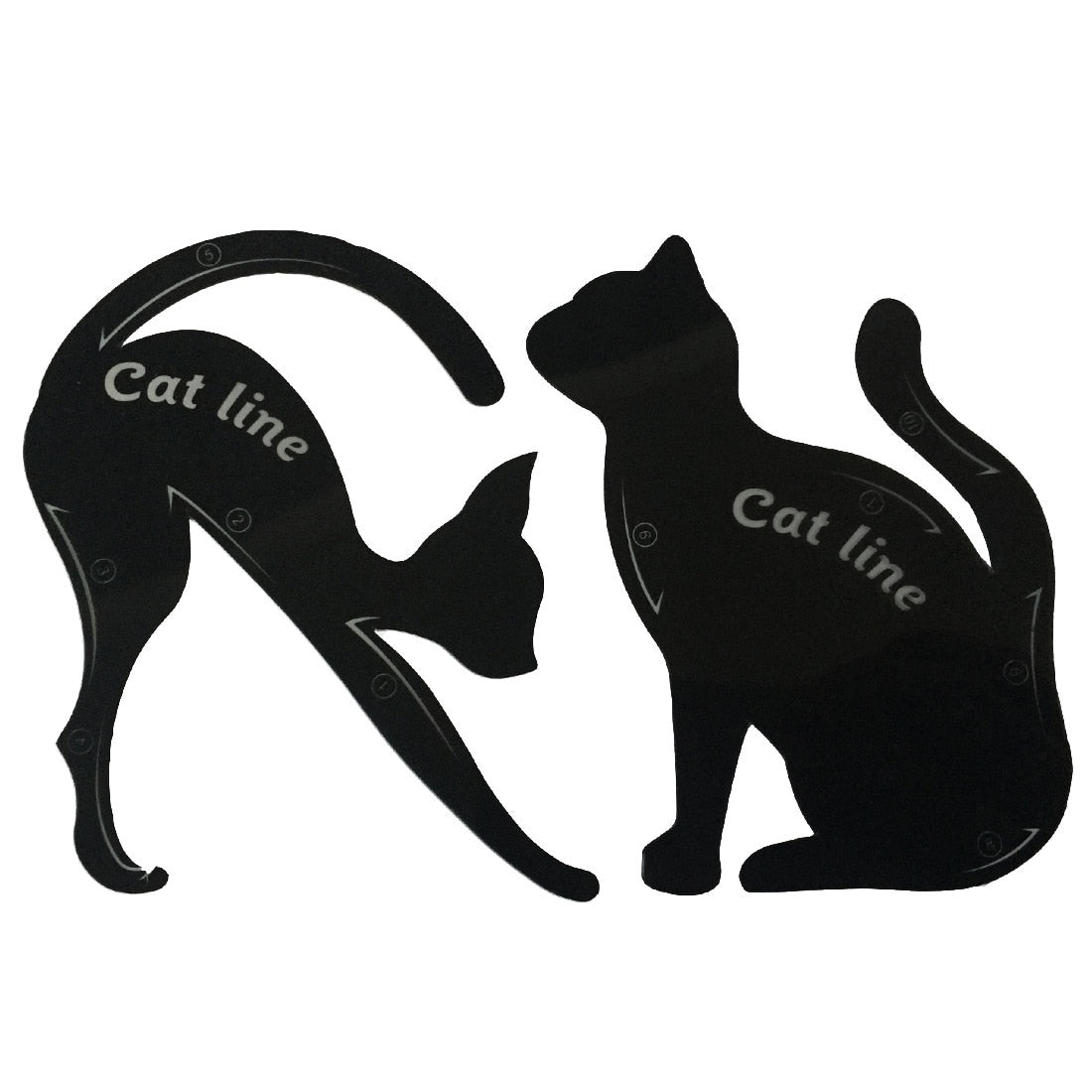 2x Cat Line Schablonen - Eyeliner Helper